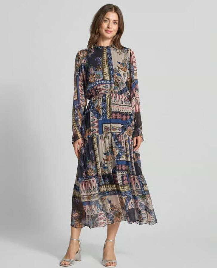 Milano italy Midi-jurk van viscose in all-over look - Foto 2
