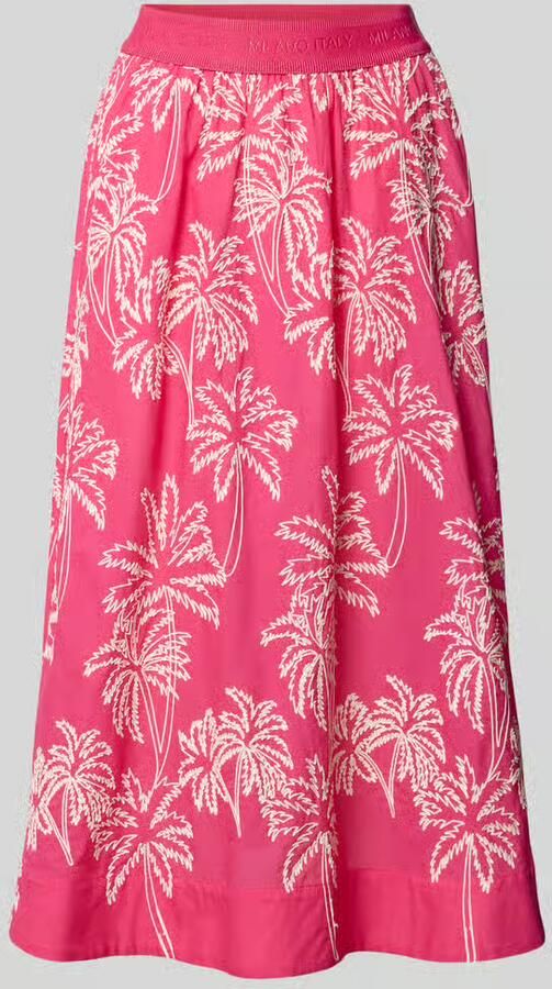 Milano italy midirok met all-over bloemenmotief stitching - Foto 2