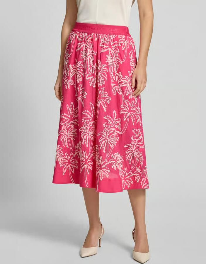Milano italy midirok met all-over bloemenmotief stitching - Foto 2