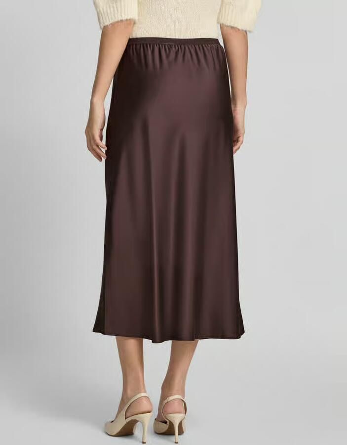 Milano italy Midirok van satijn met elastische tailleband - Foto 2