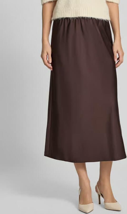 Milano italy Midirok van satijn met elastische tailleband - Foto 3