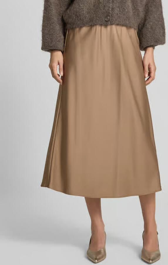 Milano italy Midirok van satijn met elastische tailleband - Foto 3