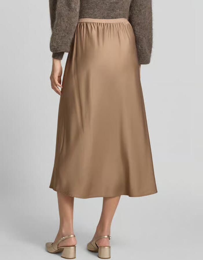 Milano italy Midirok van satijn met elastische tailleband - Foto 2