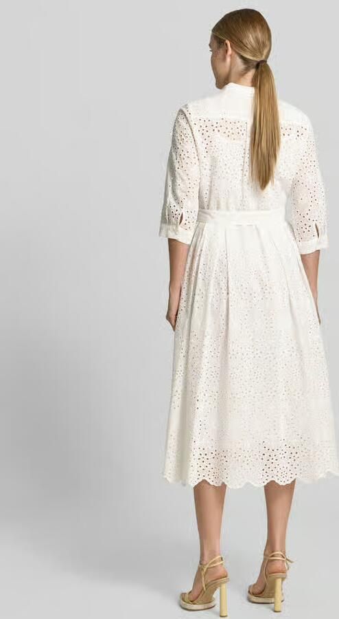 Milano italy Overhemdjurk van broderie met knoopsluiting
