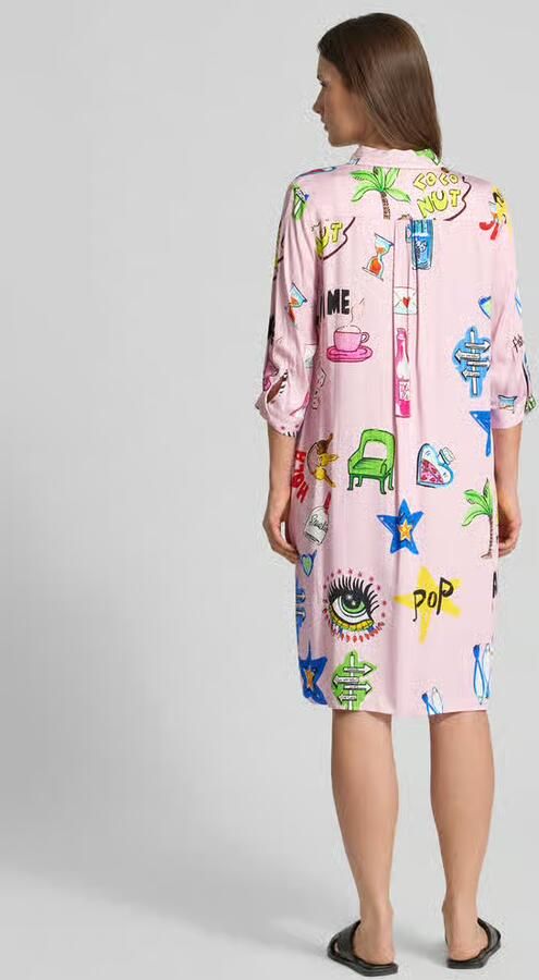 Milano italy Relaxed fit overhemdjurk van pure viscose
