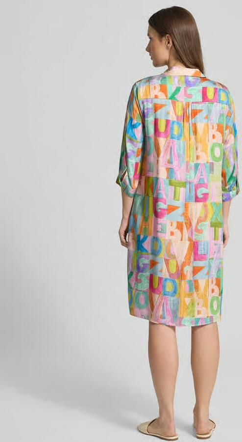 Milano italy Relaxed fit overhemdjurk van pure viscose - Foto 3