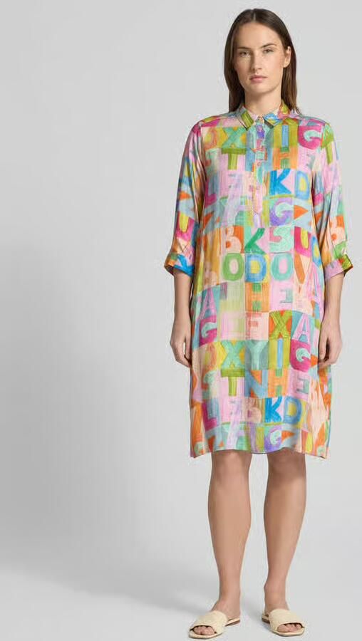 Milano italy Relaxed fit overhemdjurk van pure viscose - Foto 2
