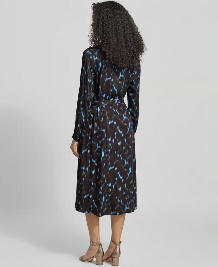 Milano italy Overhemdjurk van viscose met strikceintuur