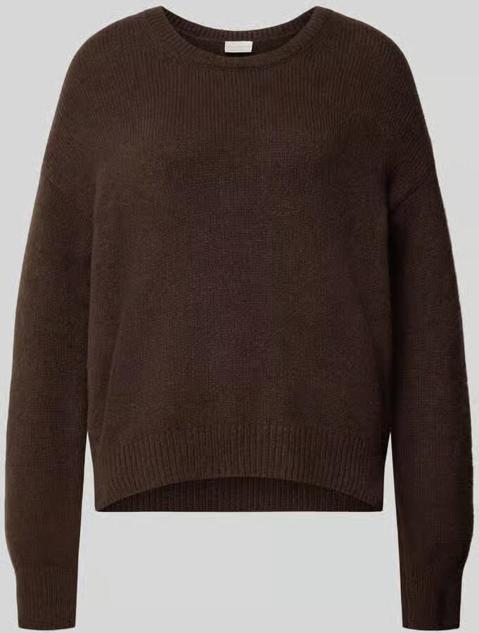 Milano italy oversized fit gebreide pullover met ronde hals