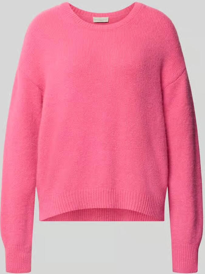Milano italy oversized fit gebreide pullover met ronde hals