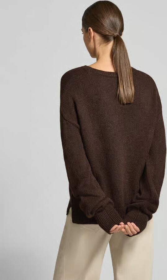 Milano italy oversized fit gebreide pullover met ronde hals - Foto 3