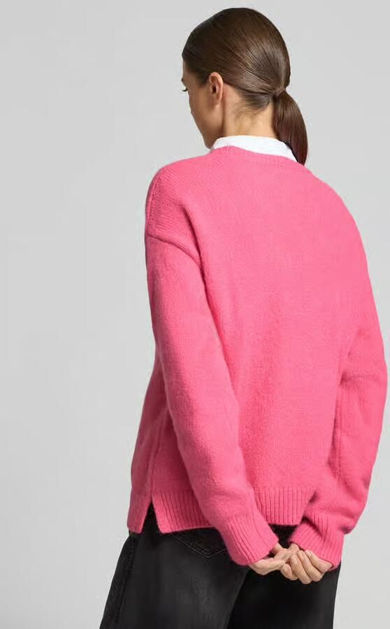 Milano italy oversized fit gebreide pullover met ronde hals - Foto 2