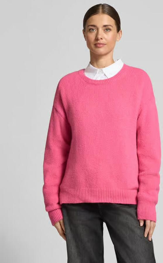 Milano italy oversized fit gebreide pullover met ronde hals - Foto 3