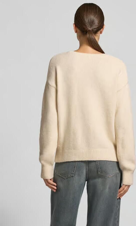 Milano italy oversized fit gebreide pullover met ronde hals - Foto 3