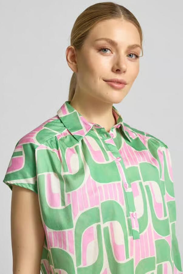 Milano italy regular fit blouse in all-over look
