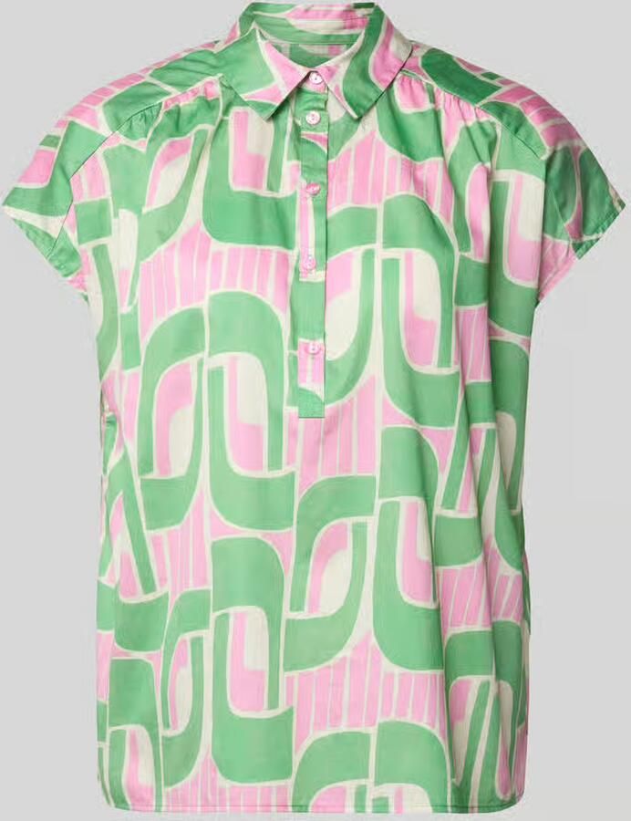Milano italy regular fit blouse in all-over look