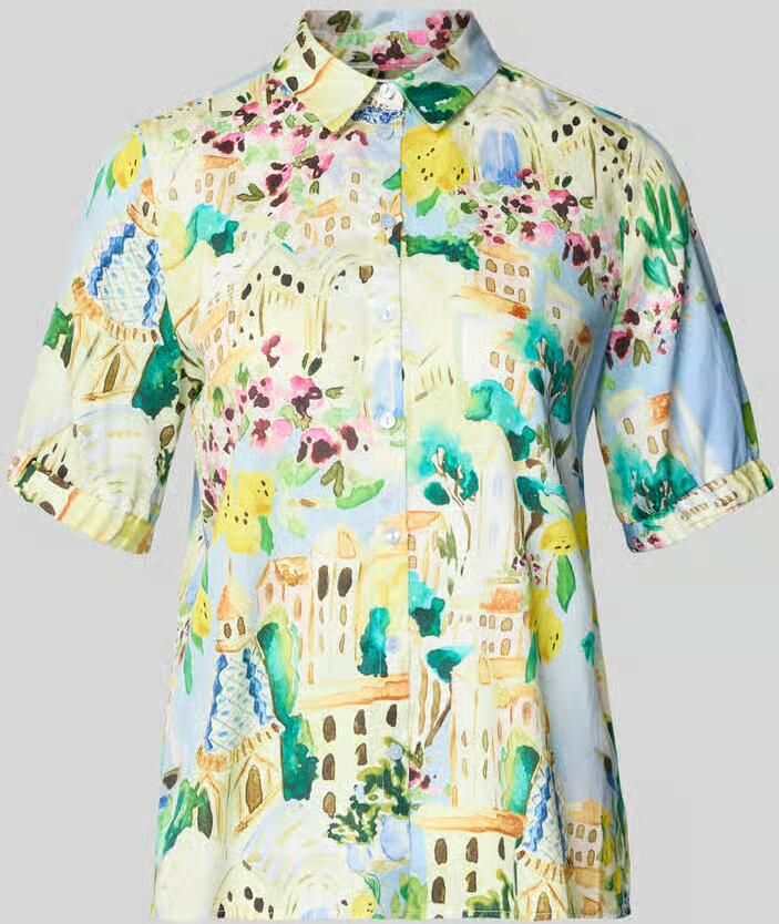 Milano italy regular fit blouse in all-over look