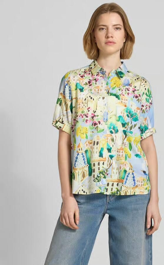 Milano italy regular fit blouse in all-over look - Foto 2