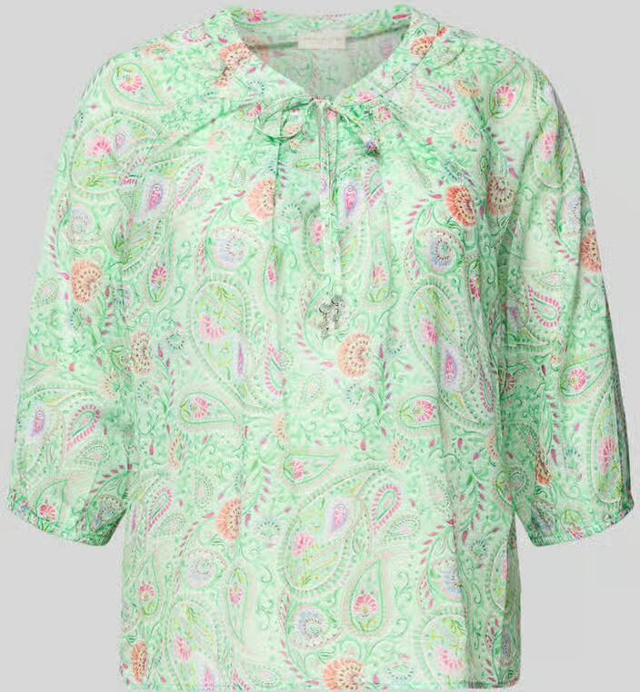 Milano italy regular fit blouse met 3 4-mouw - Foto 3