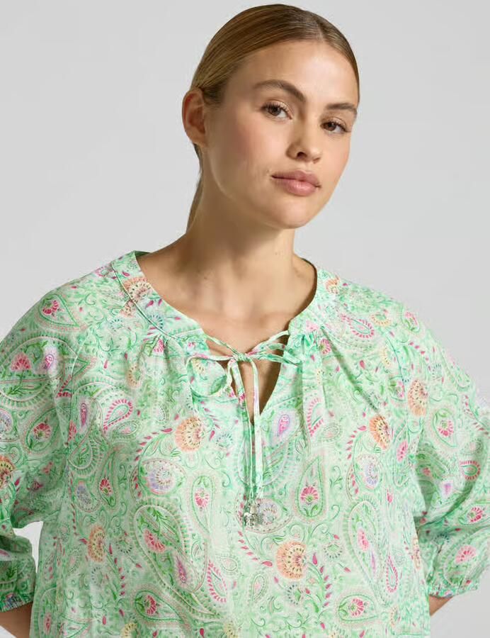 Milano italy regular fit blouse met 3 4-mouw - Foto 2