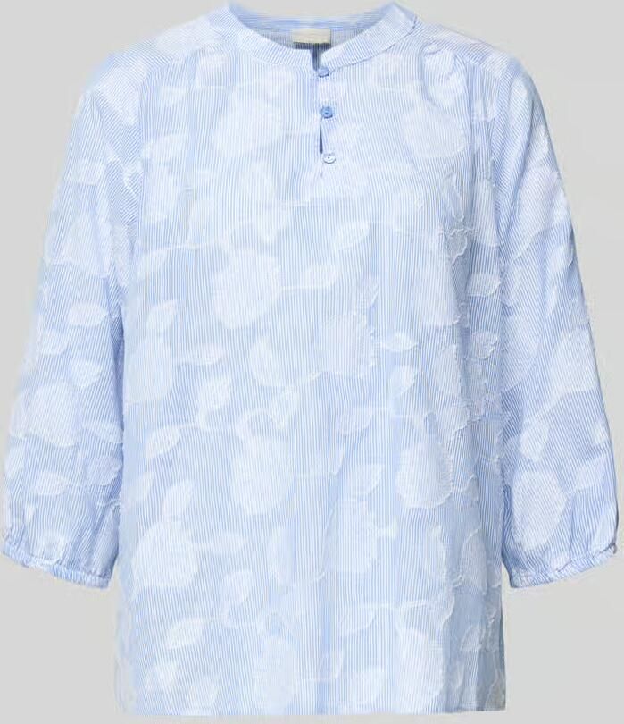 Milano italy regular fit blouse met 3 4-mouw