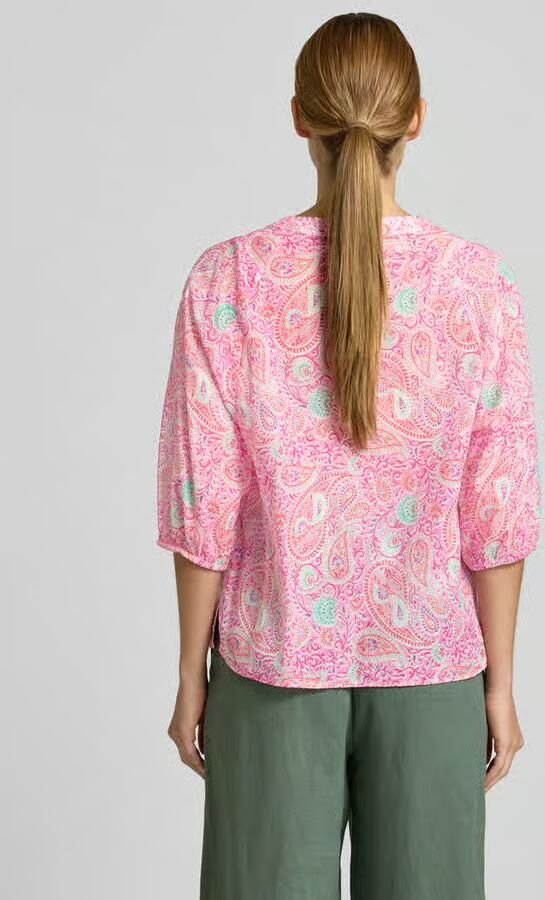Milano italy regular fit blouse met 3 4-mouw - Foto 2
