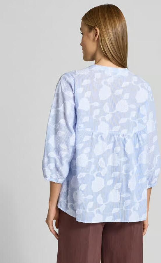 Milano italy regular fit blouse met 3 4-mouw - Foto 3