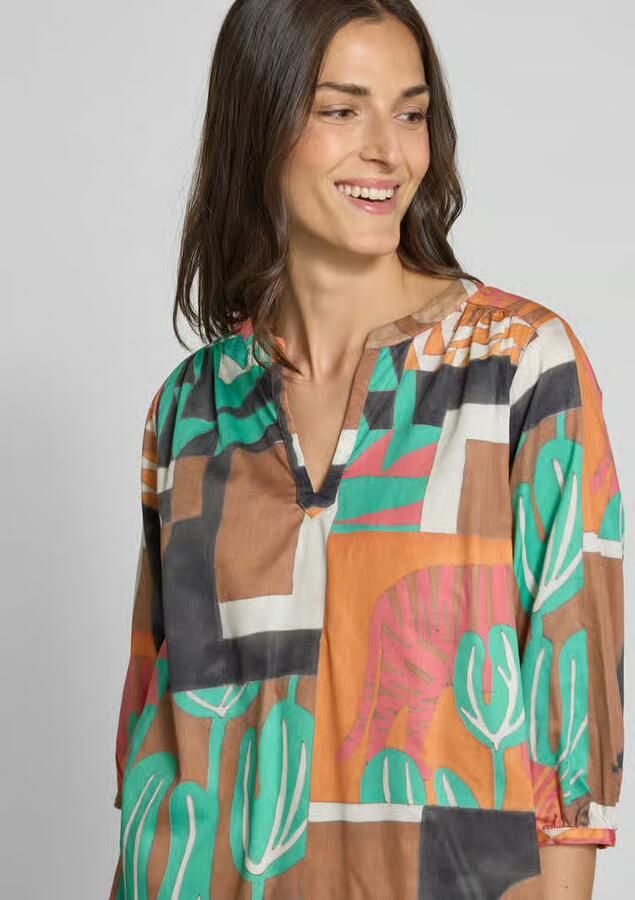 Milano italy Regular fit blouse met 3 4-mouwen - Foto 3