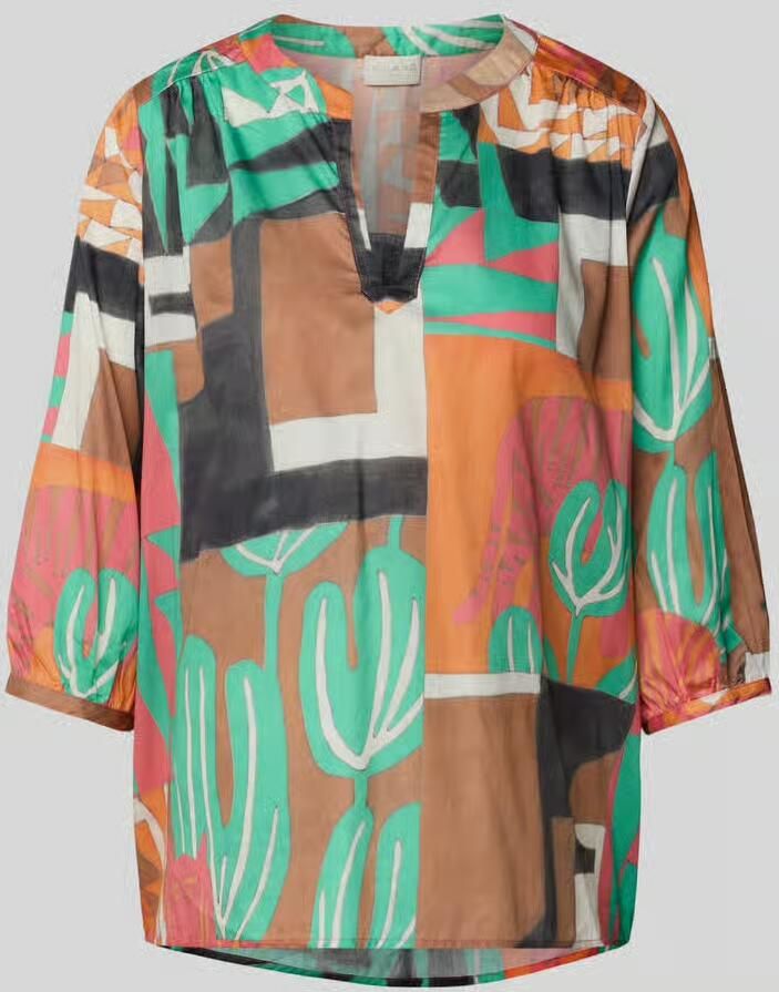 Milano italy Regular fit blouse met 3 4-mouwen - Foto 2
