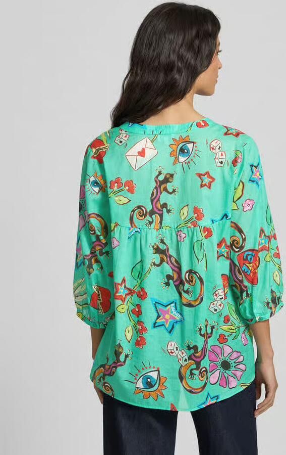 Milano italy Regular fit blouse met 3 4-mouwen - Foto 2