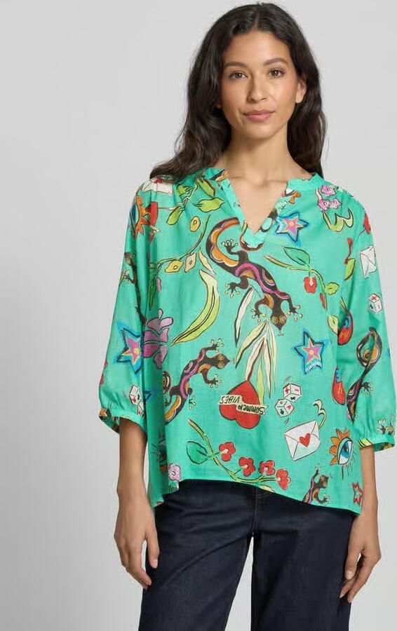 Milano italy Regular fit blouse met 3 4-mouwen - Foto 3