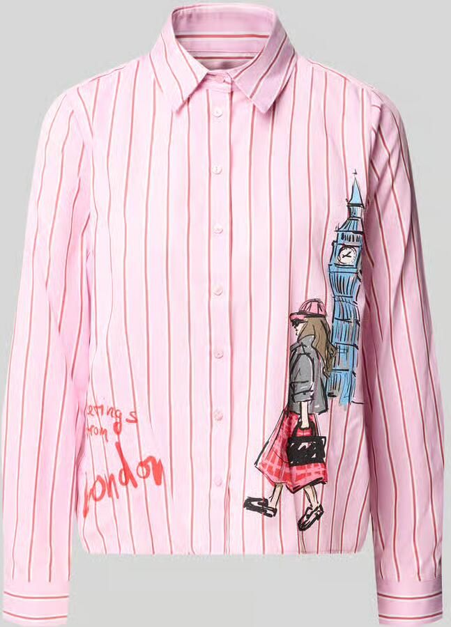 Milano italy Regular fit blouse met motiefprint