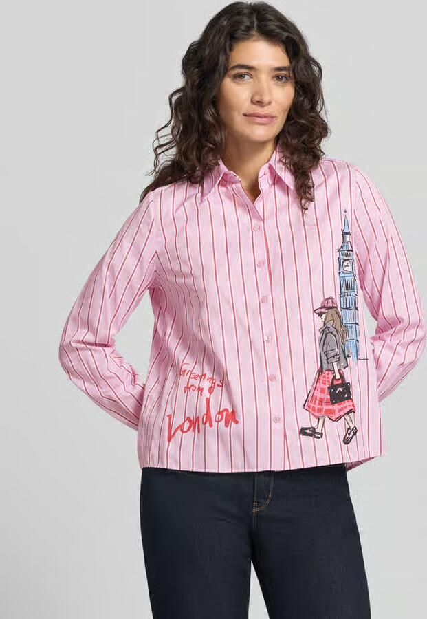 Milano italy Regular fit blouse met motiefprint - Foto 2