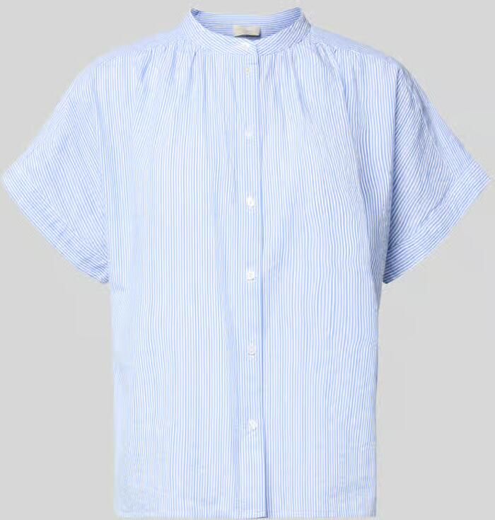 Milano italy regular fit blouse met opstaande kraag