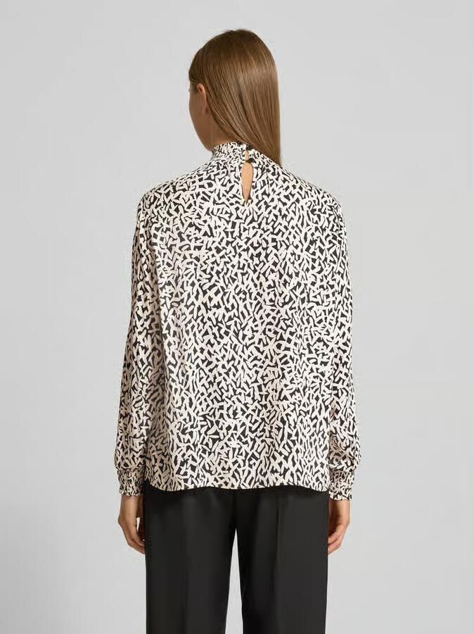 Milano italy Regular fit blouse met opstaande kraag
