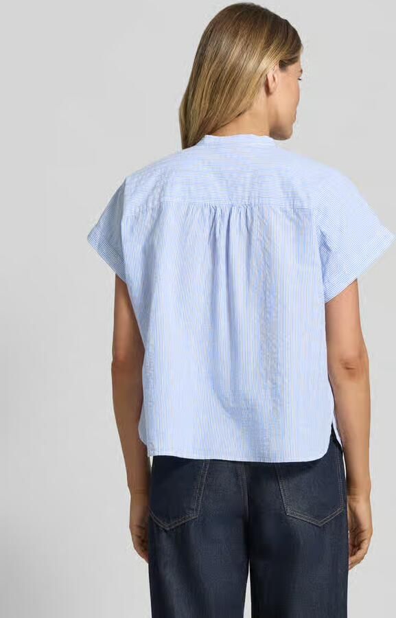Milano italy regular fit blouse met opstaande kraag - Foto 3