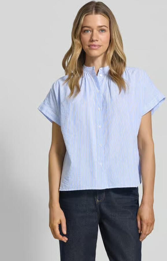Milano italy regular fit blouse met opstaande kraag - Foto 2