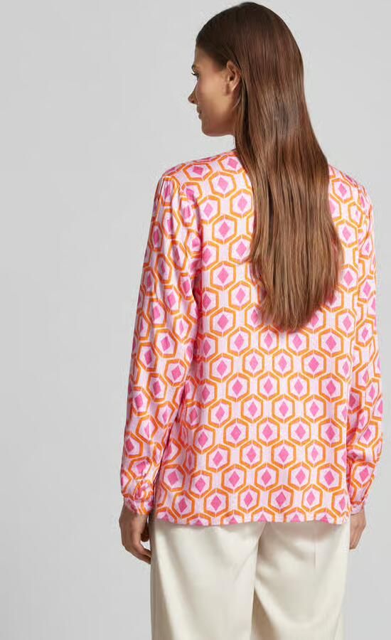 Milano italy Regular fit blouse met tuniekkraag