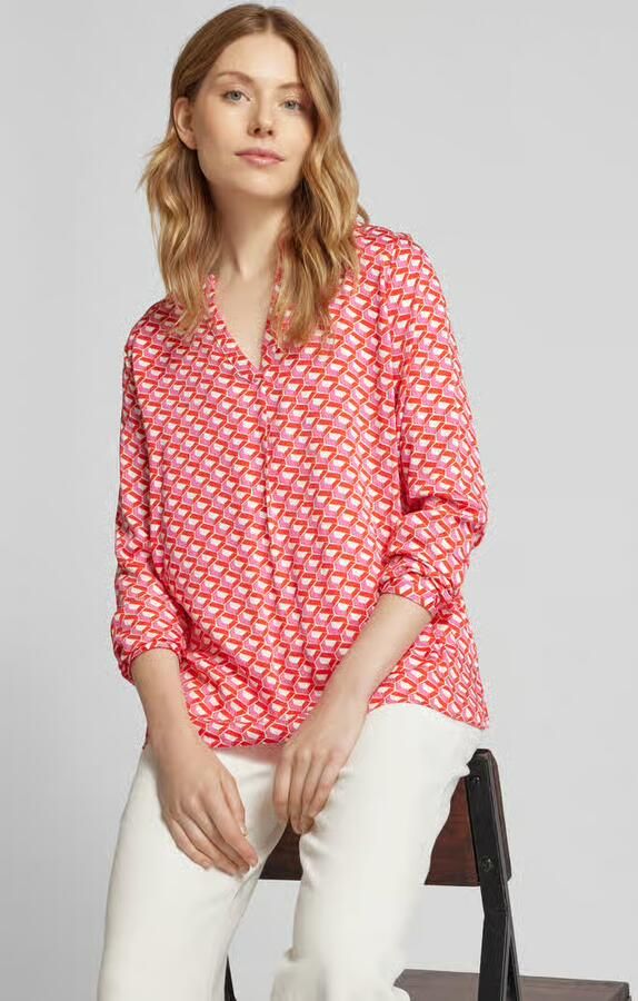Milano italy Regular fit blouse met V-hals - Foto 3