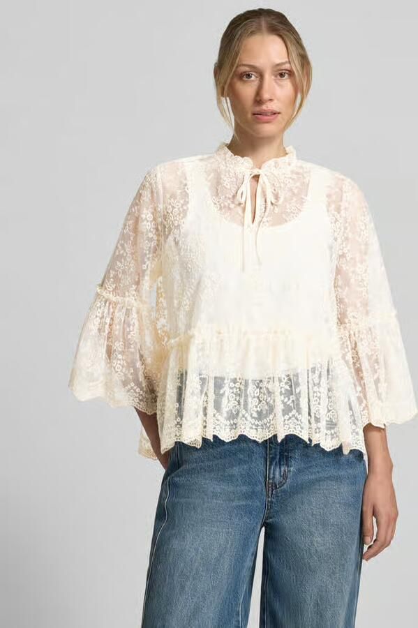 Milano italy regular fit blouse van katoenmix - Foto 2