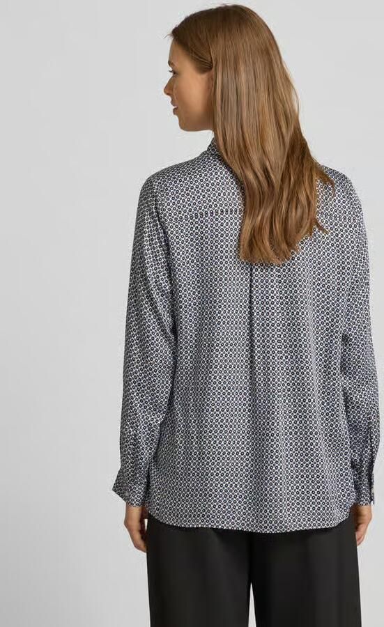 Milano italy Regular fit blouse van viscose in all-over look