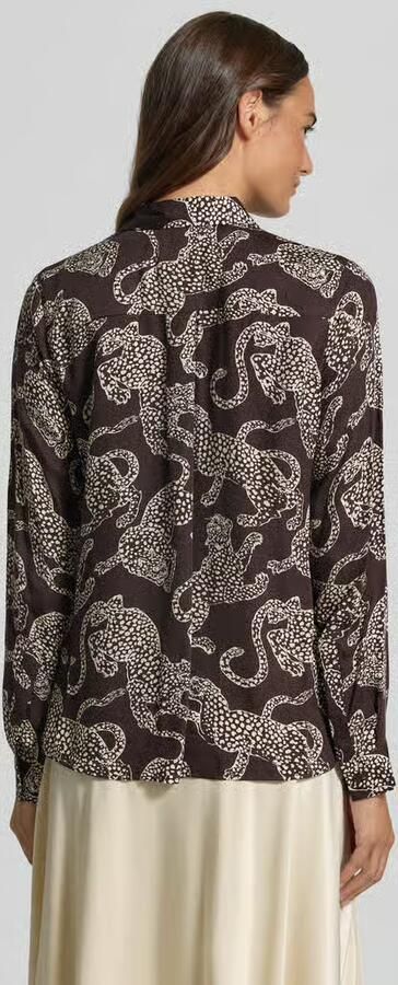 Milano italy Regular fit blouse van viscose in all-over look - Foto 3