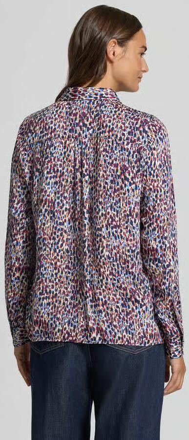 Milano italy Regular fit blouse van viscose in all-over look - Foto 3
