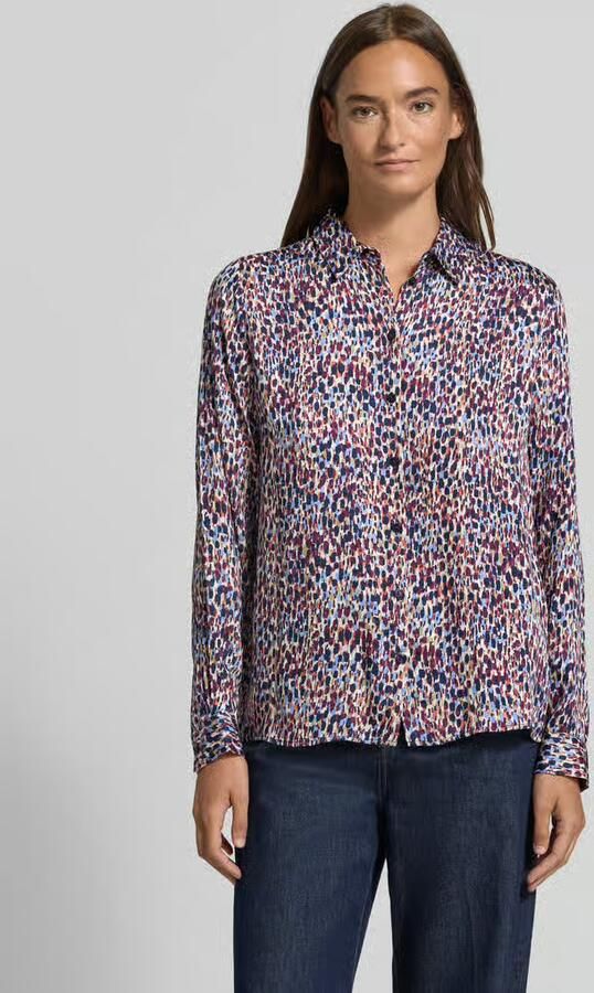 Milano italy Regular fit blouse van viscose in all-over look - Foto 2