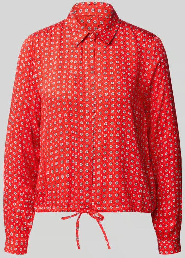 Milano italy Regular fit blouse van viscose in all-over look
