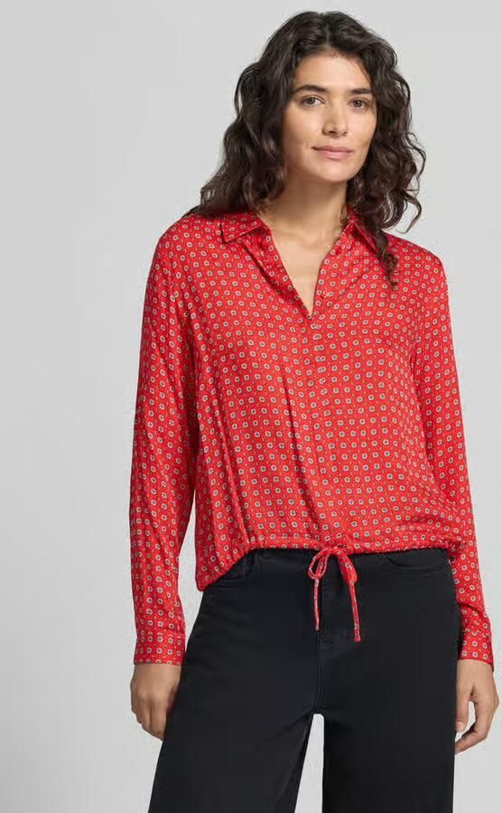 Milano italy Regular fit blouse van viscose in all-over look - Foto 3