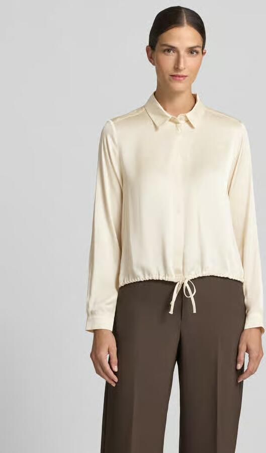 Milano italy regular fit blouse van viscose met blinde knoopsluiting - Foto 3