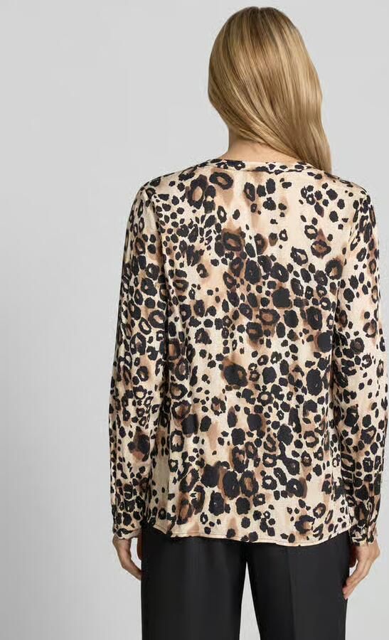 Milano italy Regular fit blouse van viscose met v-hals - Foto 2