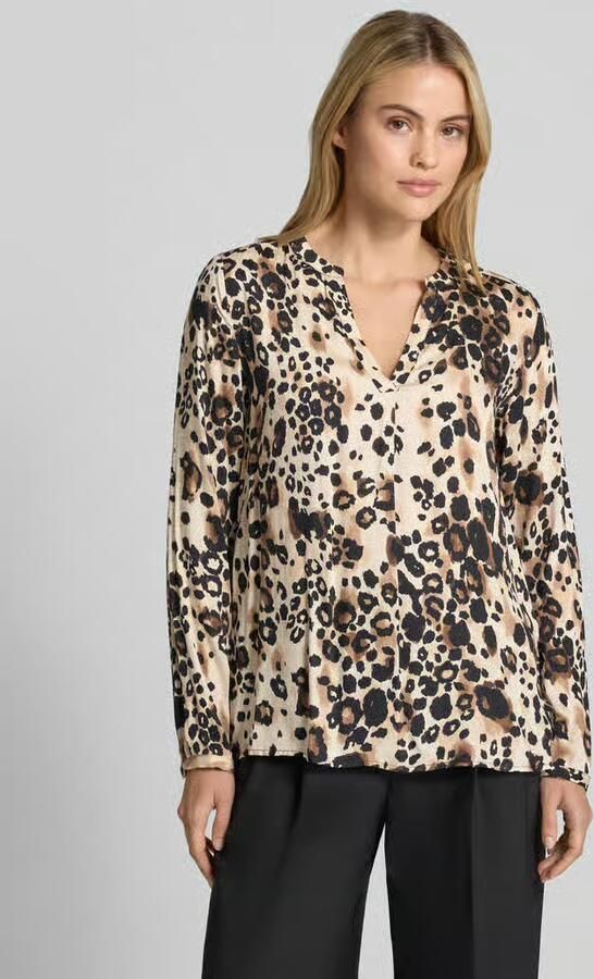 Milano italy Regular fit blouse van viscose met v-hals - Foto 3