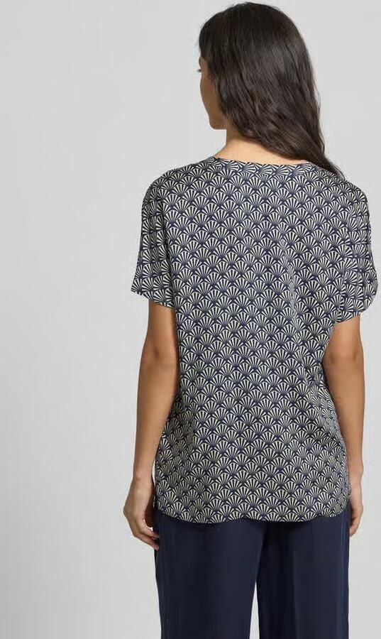 Milano italy Regular fit blouseshirt met tuniekkraag